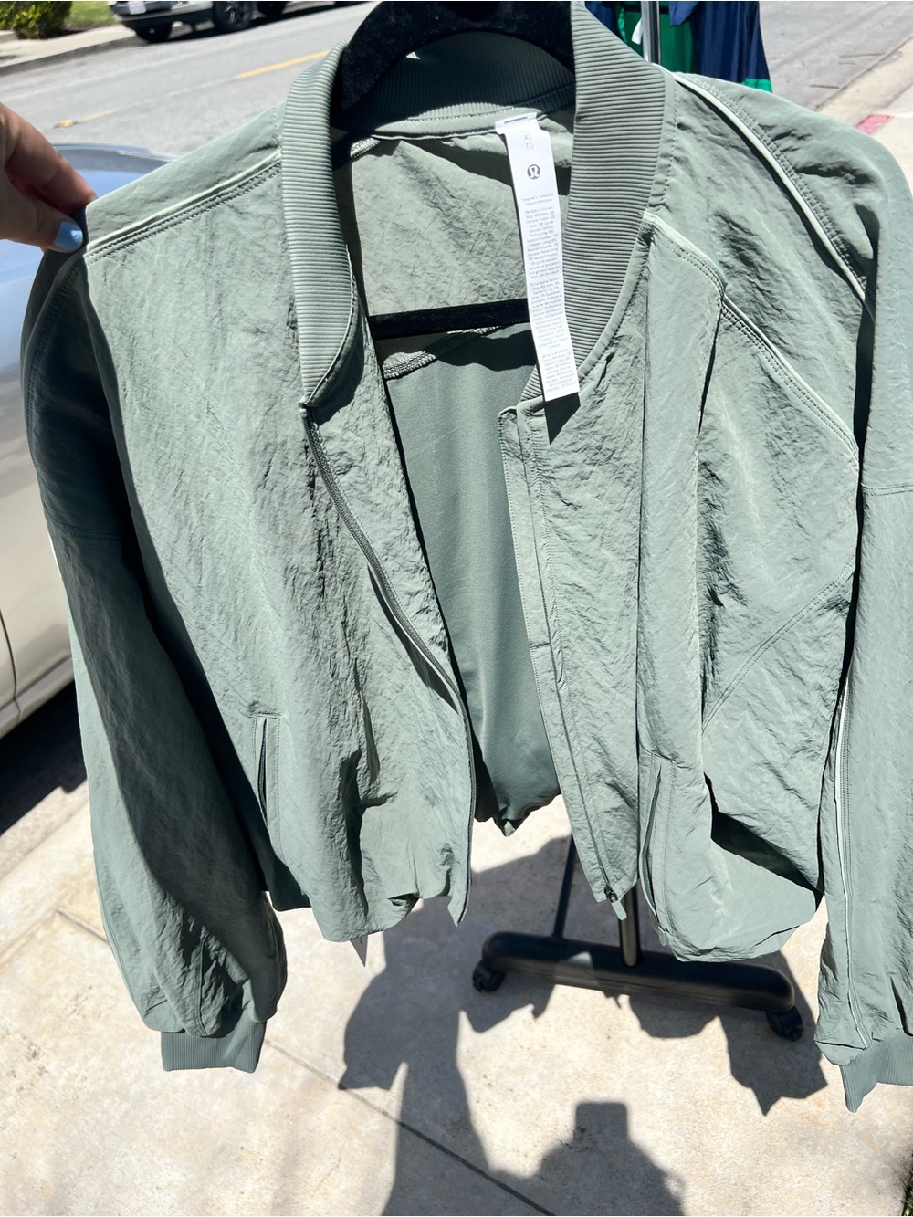 Crinkle Nylon Track Jacket